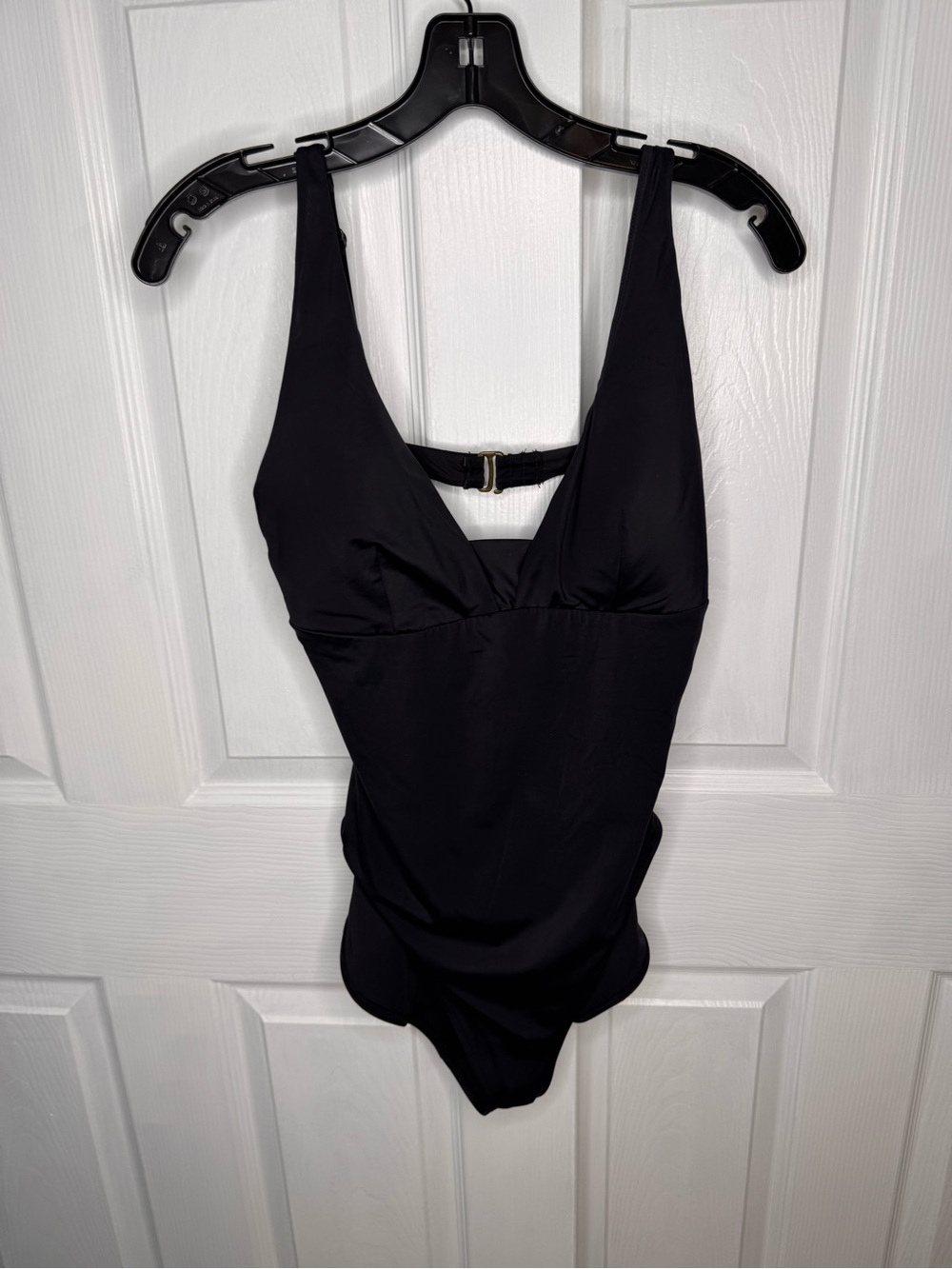 Andie The Tahiti One Piece Swimsuit Women's Size X-Large solid black Adjustable